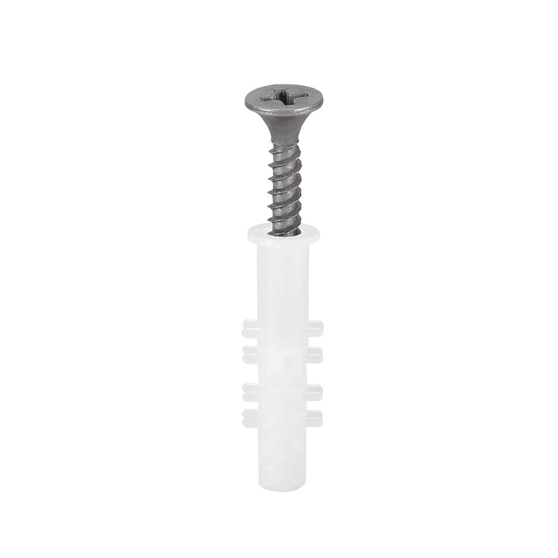 6x30mm Plastic Expansion Tube for Drywall with Black Screws 50pcs