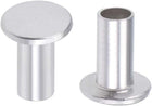200 Pcs 4mm x 8mm Aluminum Flat Head Semi-Tubular Rivets Silver Tone