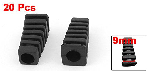 20 Adet 27 x 9 x 7 mm Erozyon Korumalı Kauçuk Kare Tel Kordon Koruyucu