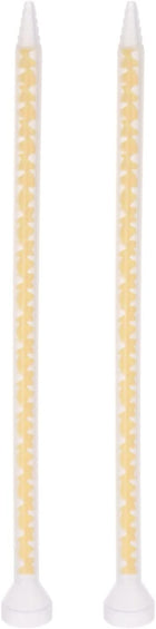 2 Pcs Epoxy Tubes Static Mixer, 9.45-inch Plastic Resin Mixing Nozzle Round Connector for AB Glue Adhesive Gun Applicator 400ml Cartridges, Yellow