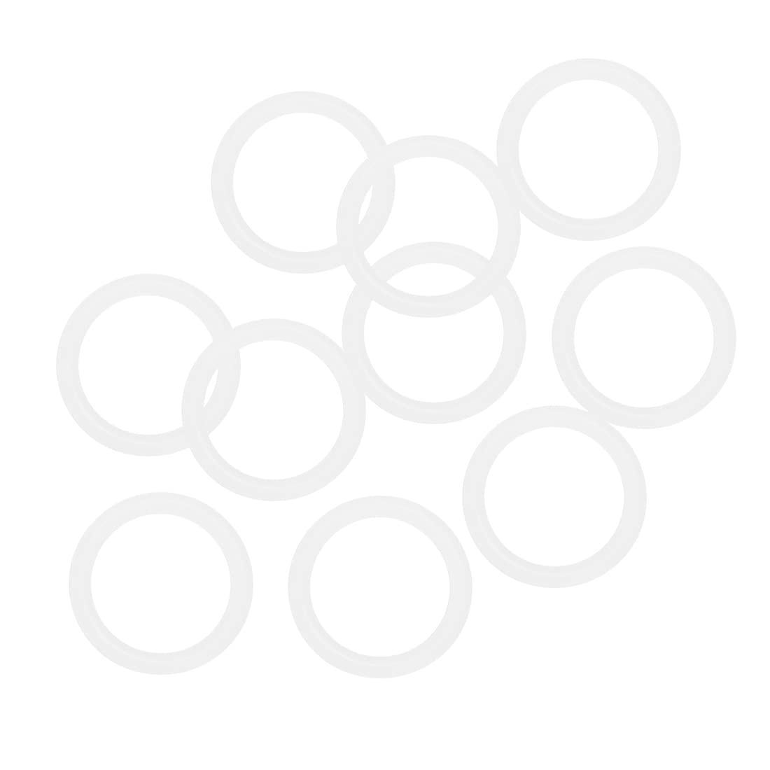 Silicone O-Rings, 16mm OD 12mm ID 2mm Width VMQ Seal Gasket for Compressor Valves Pipe Repair, White, Pack of 10