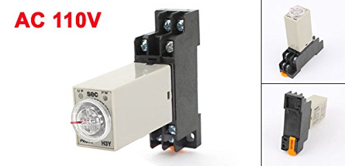 AC 110V H3Y-2 Relușor de întârziere de timp Solid State Timer 0-60S DPDT cu Socket