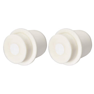 37-41mm Beige Drilled Silicone Stopper Plugs for Flask Test Tube Stopper 2pcs