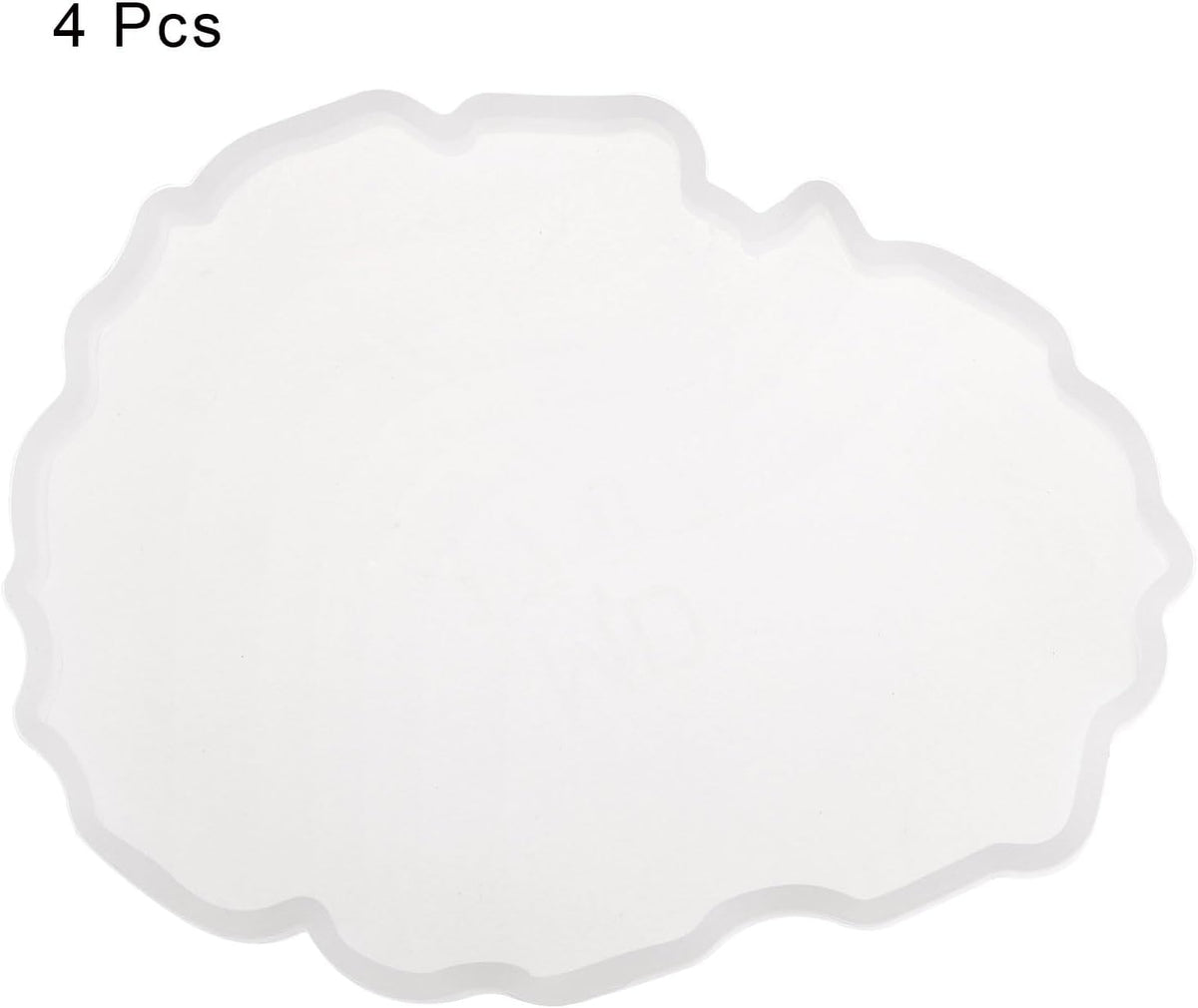 4pcs シリコンコースター型 31"x20" エポキシレジン アゲートジオード エポキシレジンコースター型 DIYアートプロジェクト用、カップマット、キャンドルホルダー、ホームデコレーション
