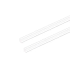 Acrylic Square Rod,5mmx5mmx10inch Clear Plastic Rod Solid PMMA Bar 2pcs