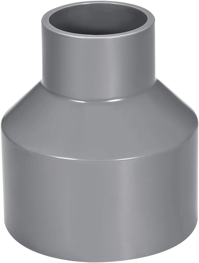 PVC DWV Reducing Coupling Schedule 40 Gray 40mm x 75mm Socket