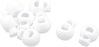 LinkMejor Plastic Single Hole Design Toggle Stopper Cord Adjustive Lock 8 PCS White