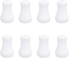 8 stykner kordknapper, 25,4 mm glasklappestykner, plastkordstykner, hænger for glasklappestykner, hvid