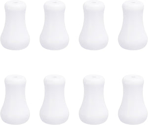 8 stykner kordknapper, 25,4 mm glasklappestykner, plastkordstykner, hænger for glasklappestykner, hvid