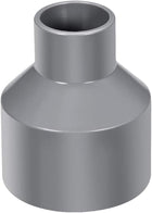 PVC DWV Reducing Coupling Schedule 40 Gray 32mm x 63mm Socket Gray