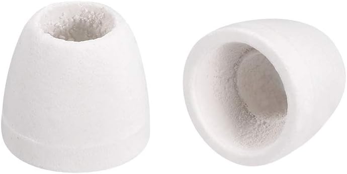 30pcs Ceramic Electrical Insulator, 6.5mm Dia Tapered Porcelain Tube Ceramic Beads, High Temperature Max 1000C for Oven