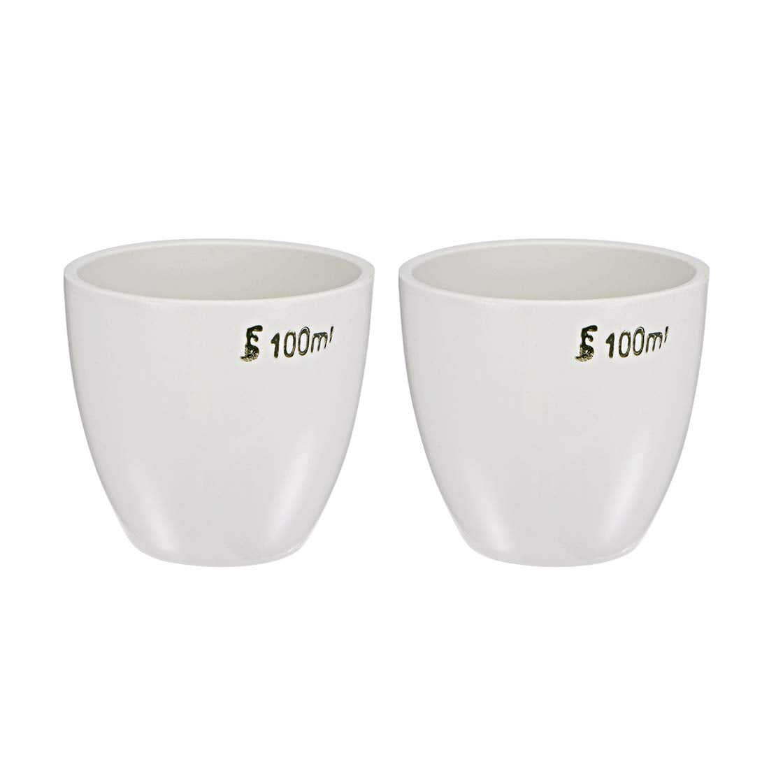 Porcelain Crucible Cup 100ml for Foundry Melting Casting Refining 2pcs