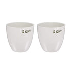 Porcelain Crucible Cup 100ml for Foundry Melting Casting Refining 2pcs