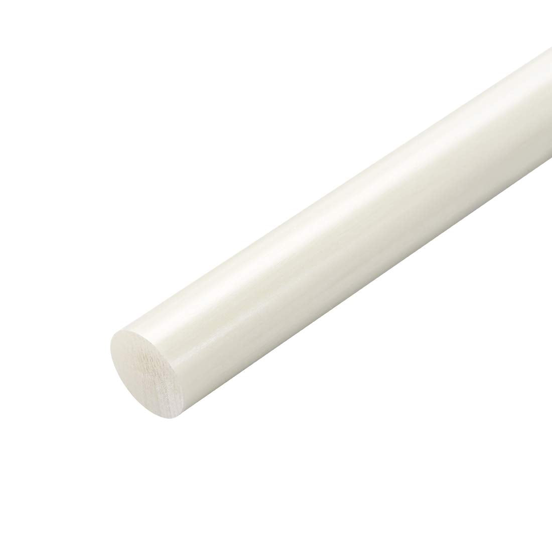 Plastic Round Rod,1/2 inch Dia 20 inch Length,White FRP Fiberglass Round Rod Engineering Plastic Bar