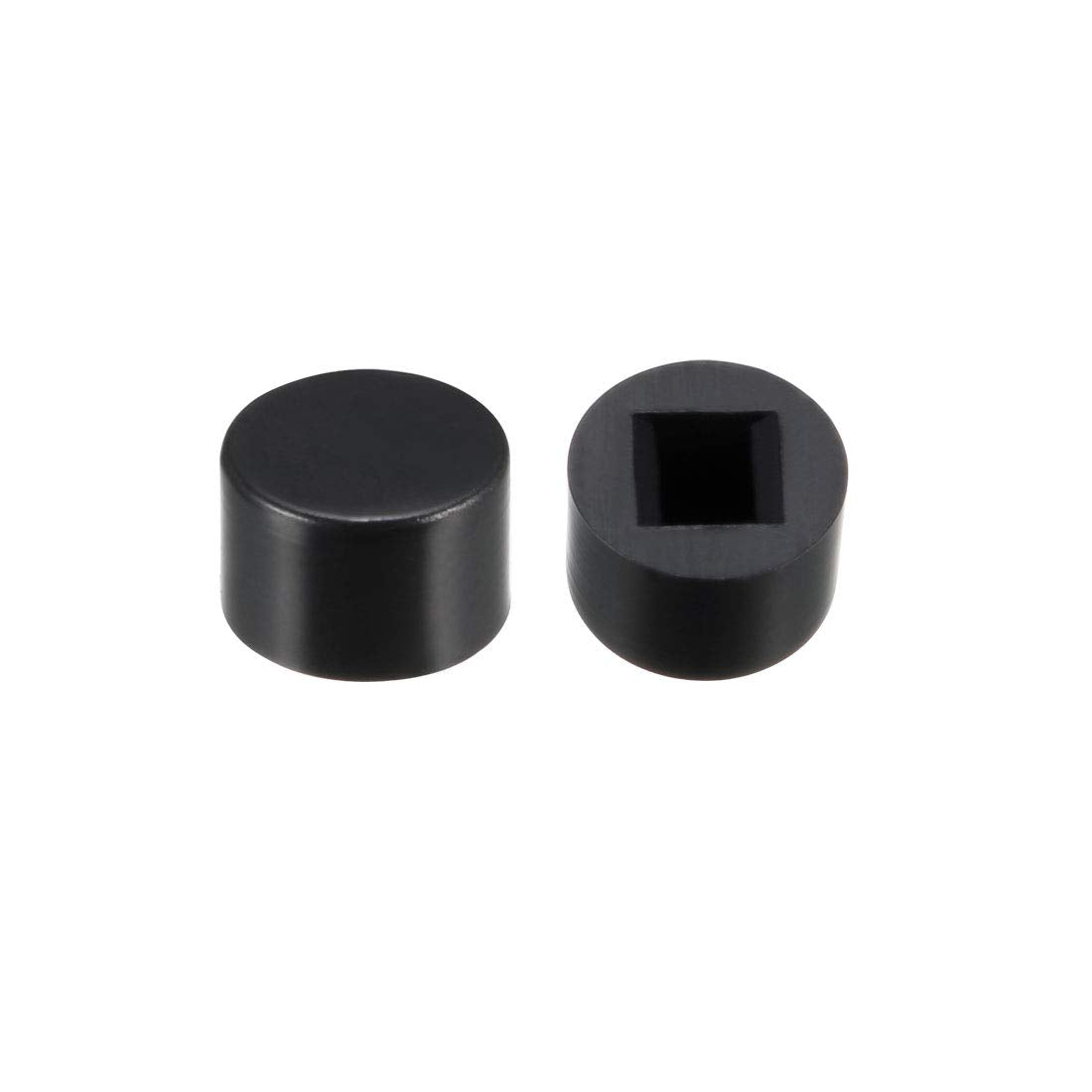 40st Taktile Tryckknappsskydd 6x3.7mm för 5.8x5.8mm Mikro Taktile Switch Svart