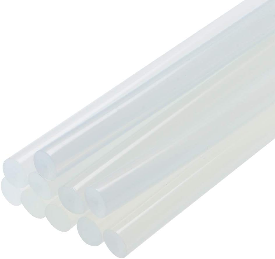 LinkMejor Mini Hot Glue Gun Sticks 12-inch x 0.44-inch for Glue Guns, Clear 10pcs