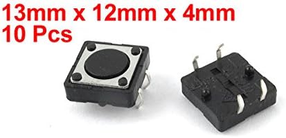 4 Pinzze DIP Momentaneo Tattile Tattile Interruttore a Bottone, 13 x 12 x 4mm