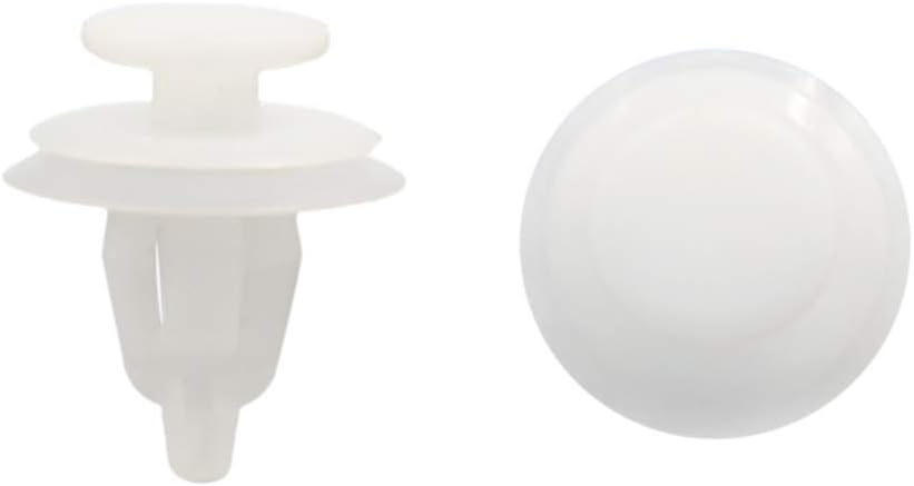 100Pcs 8mm Otworkowy Biały Plastikowy Wkładany Śruby Panełka Wykończeniowa Wewnętrzna Klipy Drzwi Samochodowe
