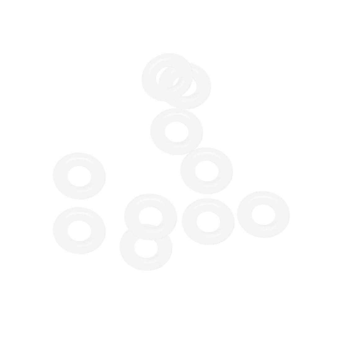 Silicone O-Rings, 9mm OD 4.2mm ID 2.4mm Width VMQ Seal Gasket for Compressor Valves Pipe Repair, White, Pack of 10