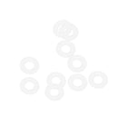Silicone O-Rings, 9mm OD 4.2mm ID 2.4mm Width VMQ Seal Gasket for Compressor Valves Pipe Repair, White, Pack of 10