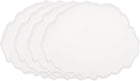 LinkMejor 4pcs Silicone Coaster Molds for Epoxy Resin Oval Agate Geode Epoxy Resin Coaster Molds for Making DIY Craft Projects, Cups Mats, Candle Holder, Home Decoration, White