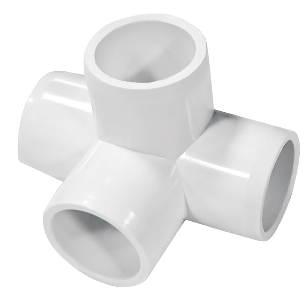 ตัวแปลงท่อ PVC ขนาด 1/2 นิ้ว 4 ทาง DSY สำหรับเชื่อมต่อแบบ SCH40 (10 ชิ้น/กล่อง)