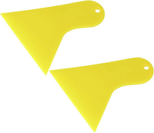 Yellow Plastic Car Auto Window Windshield Tint Film Scraper Cleaning 2 Pcs