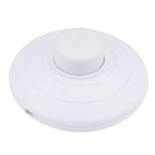 Inline Foot Pedal Push Button Switch, Round Lamp Light Foot Control ON-OFF Foot Switch White
