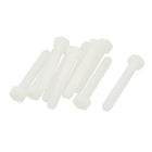 a15080400ux0600-DM Hex Head Cap Hexagonal Screw, Nylon, M6 x 40 mm, Off-White (Pack of 10)