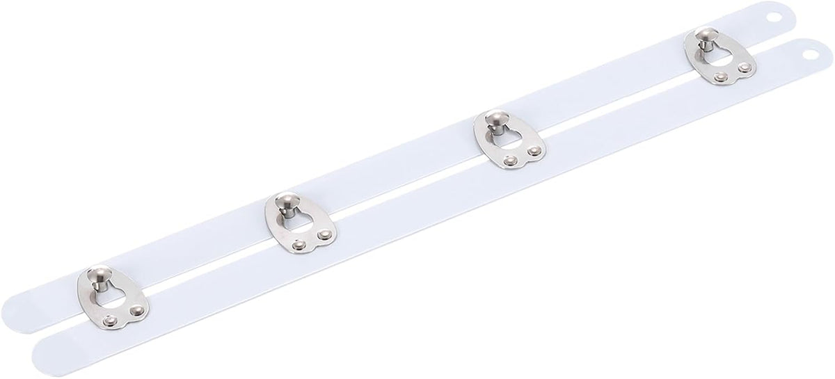 1 Set Corset Busk, 8 Inch White Steel Boning Support with Silver Buttons Spring Steel Corset Busk Corset Boning for Sewing Corset Making Gown Wedding Dress