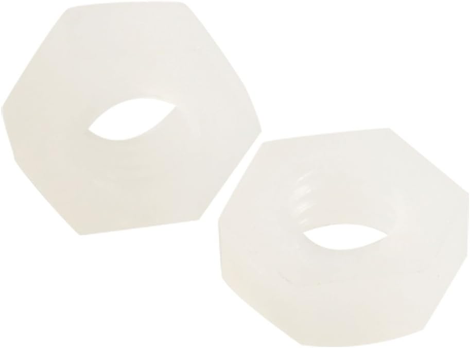 White 1/8" Female Thread 0.1" Height Hex Screw Nut 30 Pcs