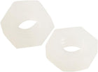 White 1/8" Female Thread 0.1" Height Hex Screw Nut 30 Pcs