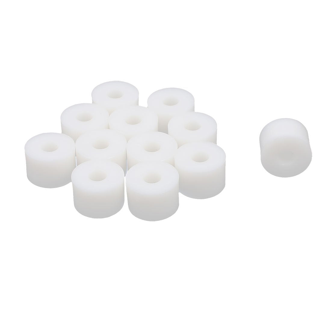 Plastic Round Non-Threaded Insulation Column Standoff Support Spacer Washer 14x10mm 12pcs White