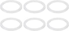 6 Pcs Solid Silicone Flat Washer DN80 3-5/8" OD x 3" ID x 1/4" Thickness Large Washers O Ring Sealing Gaskets, Industrial Flat Rubber Spacer, White