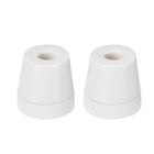 6.0mm Dia Ceramic Tapered Insulators Beads Alumina Porcelain Stepped Insulator for Heating Wire 2 Pcs