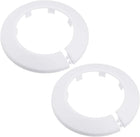 63mm Pipe Cover Decoration PP Plastic Water Pipe Escutcheon White 2pcs
