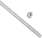 M2 x 250mm Threaded Rod 304 Stainless Steel W M2x0.4mm Metric Coarse Thread Hex Nuts 100PCS Kit