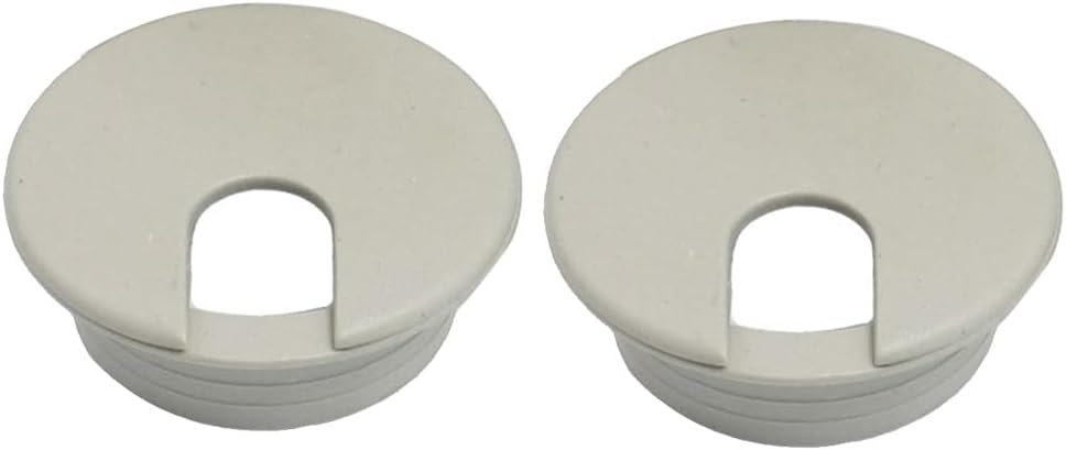 8 Pcs Bürowerkstatt Computer Schreibtisch Kabellochabdeckungen Kunststoff Grommets 35mm Durchmesser Grau