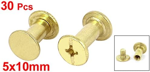 Album skórzany 5x10mm, pokryty mosiądzie, z węglikiem Chicago, 30 sztuk