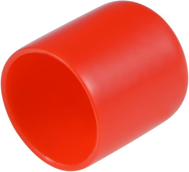 10pcs Rubber End Caps 1 1/8-inch(29mm) ID Round End Cap Cover Screw Thread Protectors Red