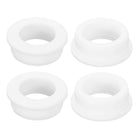 4Pcs Rubber Grommets 1-1/2"(38mm) Drill Hole, 1-1/8"(28mm) ID Hole Top Hat Grommet White Silicone Rubber Hole Plug Gasket for Wiring, Automotive