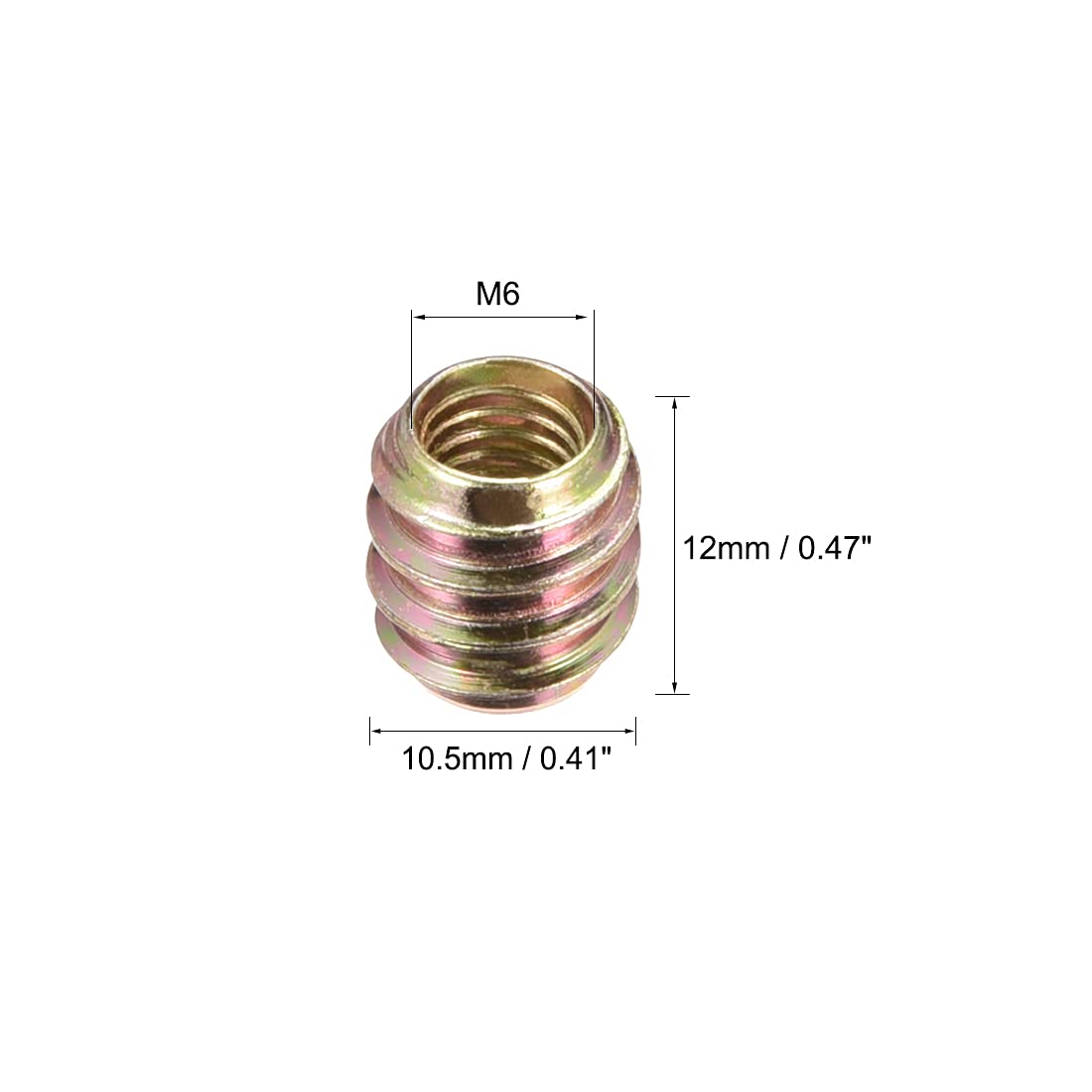 Bettungsschraube aus Kohlenstoffstahl M8 Innengewinde 25mm Länge 20 Stück