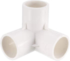 3 Way Elbow PVC Pipe Fitting Furniture Grade 25mm Size Tee Corner Fittings White 10pcs