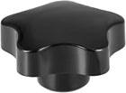 M12 Nut Thread Clamping Knob, Black Plastic 5 Star Shape Knob Handle for Machine Tool, 1pcs