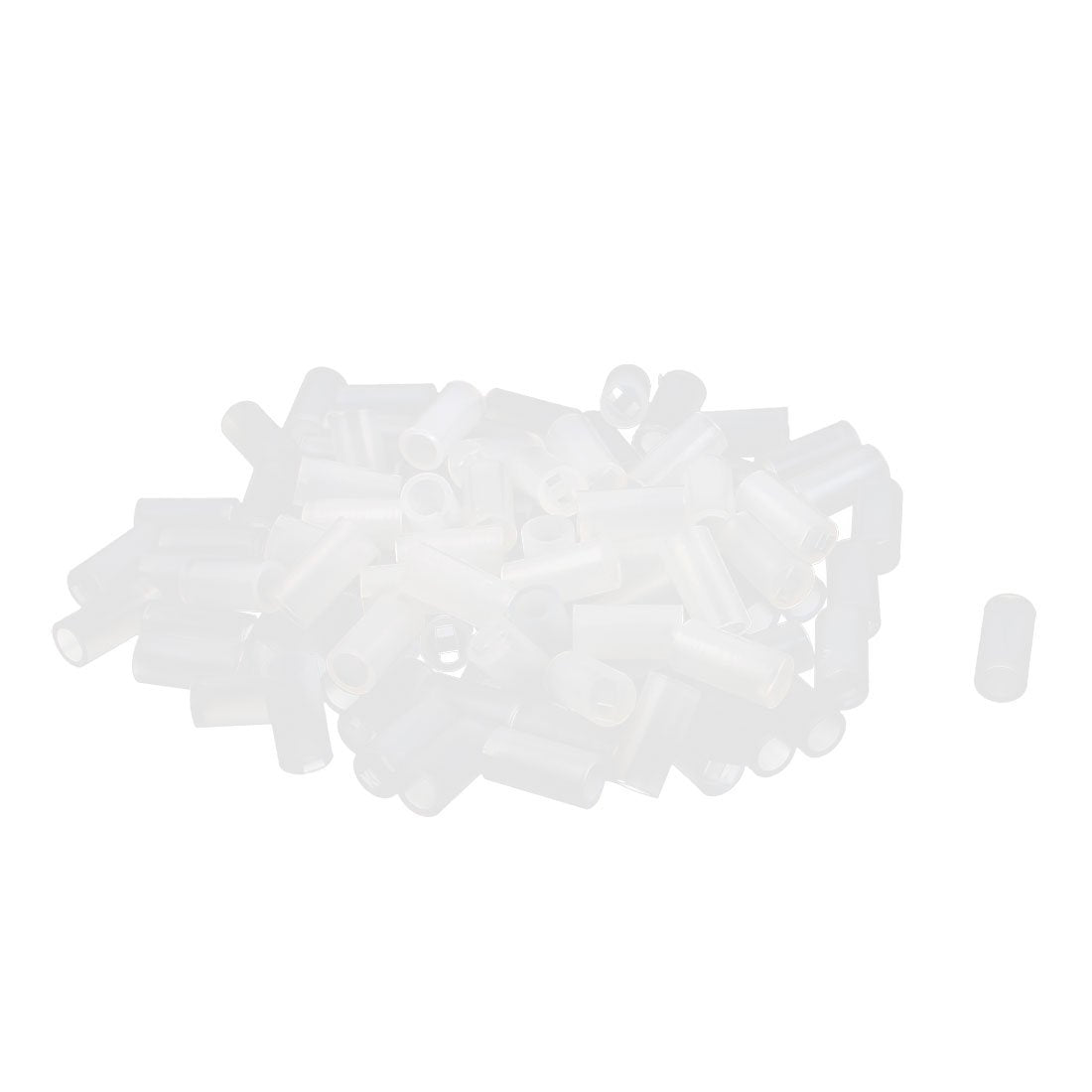 100 Pcs Nylon Cylinder LED Spacer Holder Support 3mm x 8mm Clear