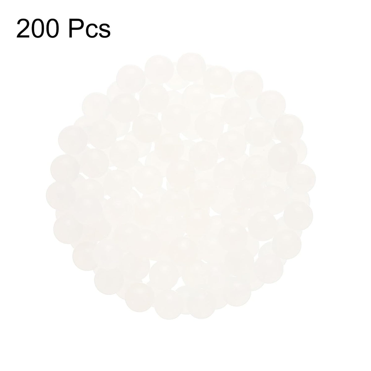 200 Stück PP Kunststoff Kugellagerkugeln 10mm starke Kunststoffkugeln, G1 Präzisions Mini Kugeln