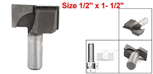 Bucățel de router cu fund curat pentru curățare, șurub drept, 1/2" x 1 1/2"