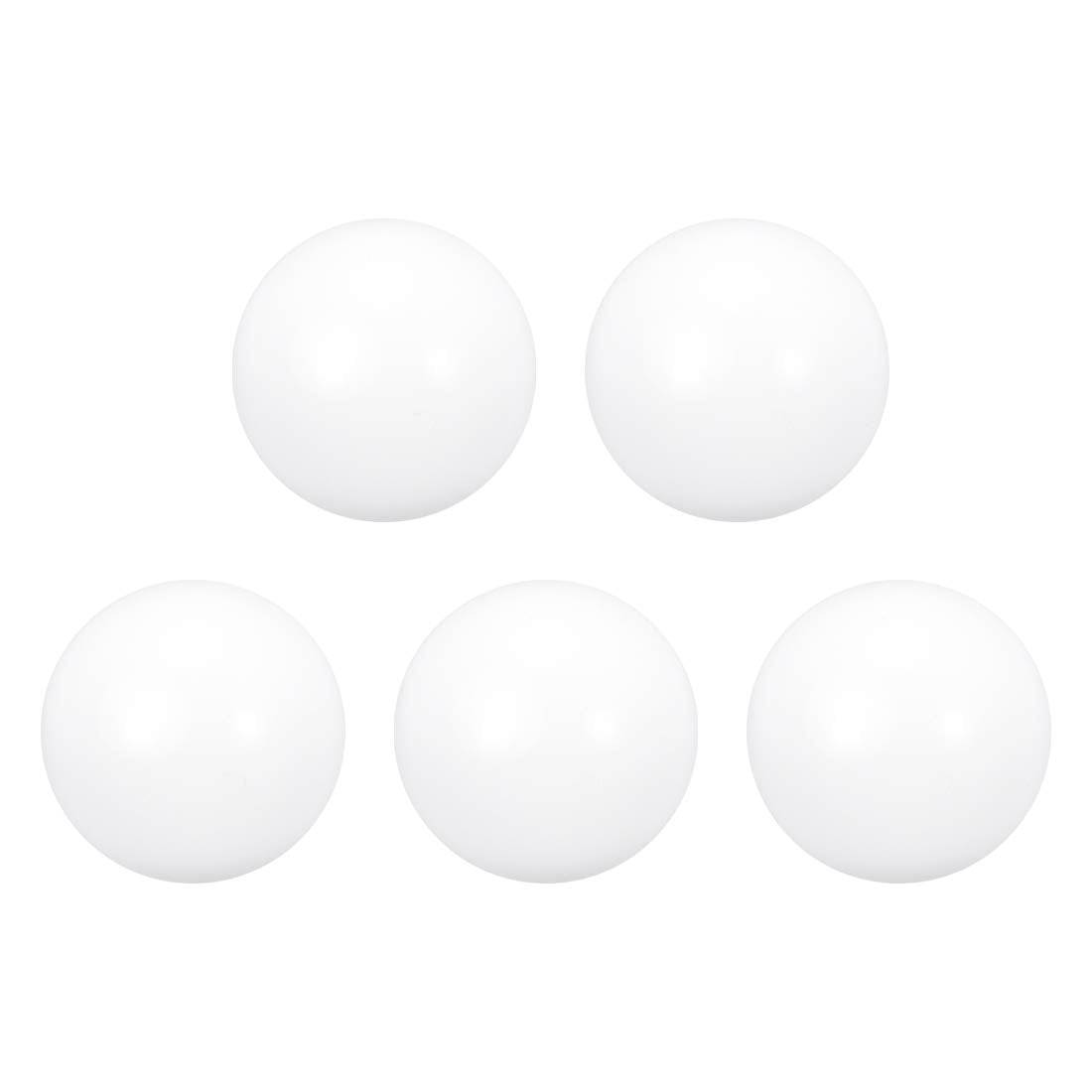PTFE Ball, 25mm Diameter, Ground Finish, Diaphragm Pneumatic Pump White, 5pcs