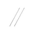 2mm x 100mm 304 Stainless Steel Solid Round Rod for DIY Craft - 2pcs