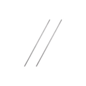 2mm x 100mm 304 Stainless Steel Solid Round Rod for DIY Craft - 2pcs